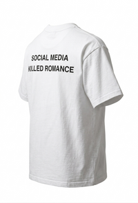 T-shirt SMKR Social Media Killed Romance coupe oversize - vue dos