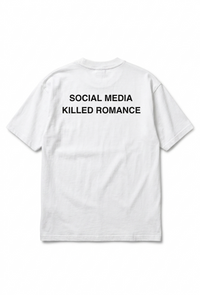 T-shirt SMKR Social Media Killed Romance coupe oversize - vue dos