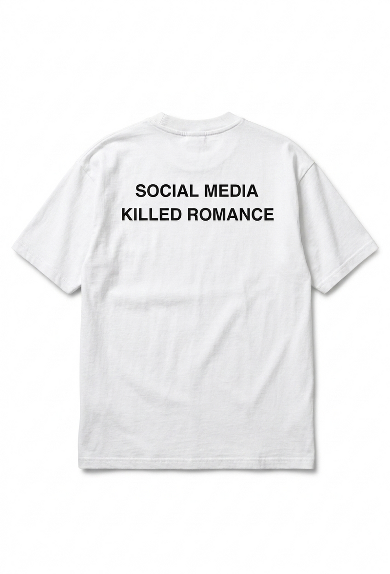 T-shirt SMKR Social Media Killed Romance coupe oversize - vue dos