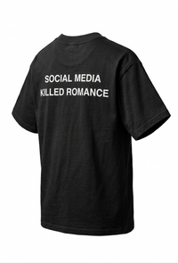 T-shirt SMKR Social Media Killed Romance coupe oversize - vue dos